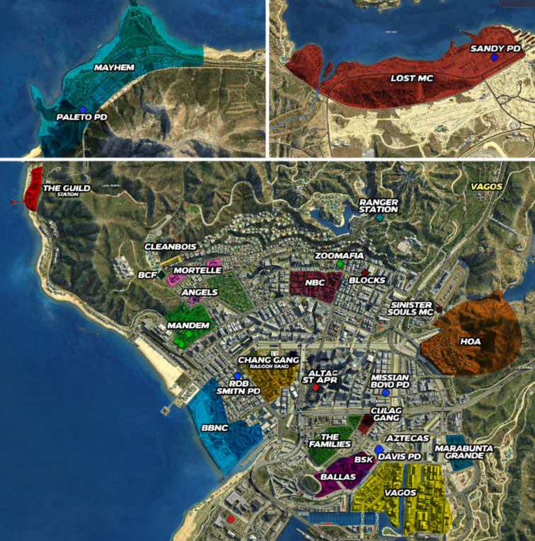 Mapa �zem� Gang�